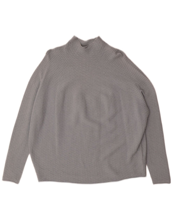 Phase Eight Pull surdimensionné à col roulé pour femme UK 14 Gris moyen