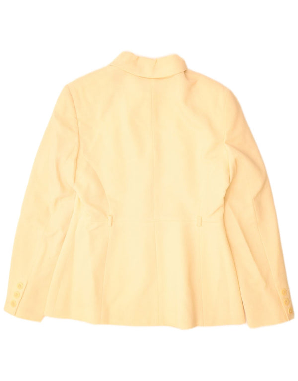 Karen Millen Veste blazer à 3 boutons pour femme UK 14 en laine vierge beige moyen