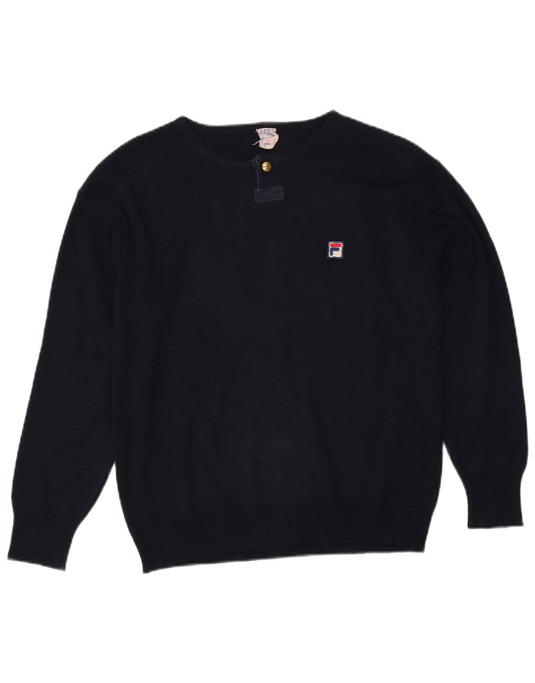 FILA Pull Col Bateau Homme Petit Bleu Marine