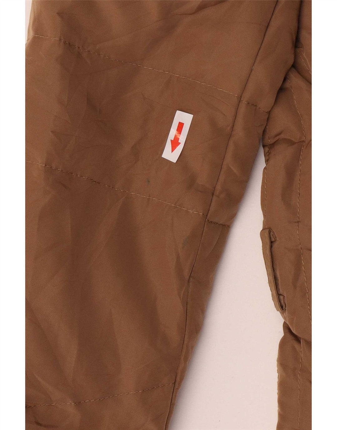 Zara Veste matelassée à capuche pour femme UK 14 Polyester beige moyen