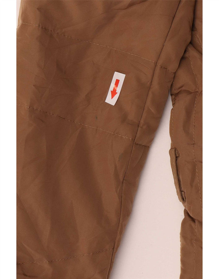 Zara Veste matelassée à capuche pour femme UK 14 Polyester beige moyen
