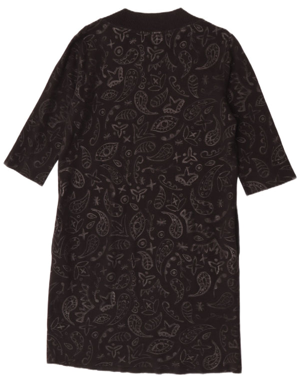 Diesel Robe pull à manches 3/4 pour femme UK 44 en coton cachemire noir moyen