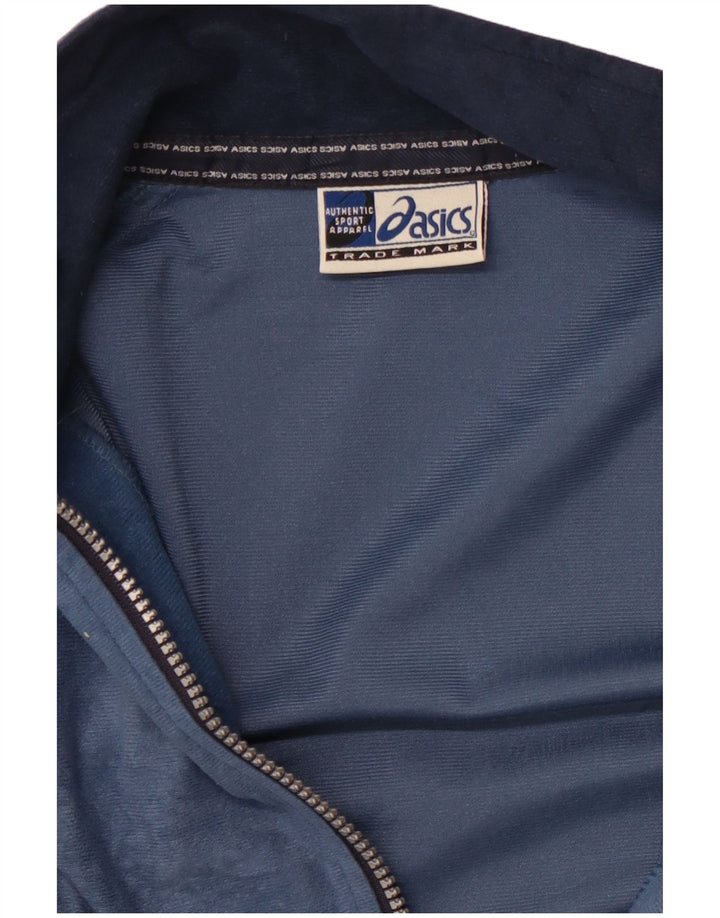 ASICS Veste de survêtement en velours pour homme XL Bleu marine Colourblock