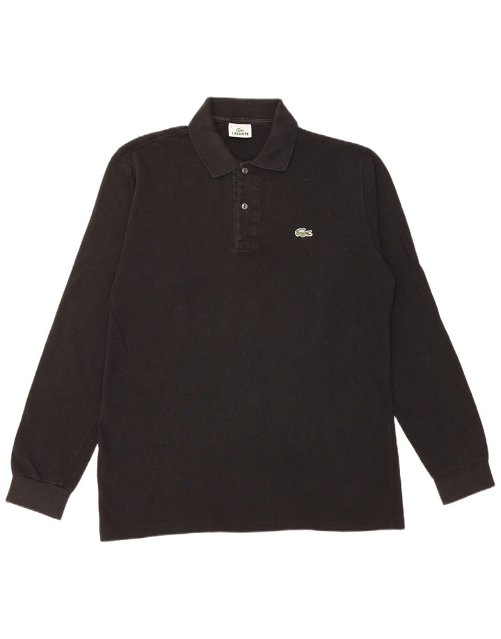 Lacoste Polo à manches longues pour homme Taille 4 Coton noir moyen