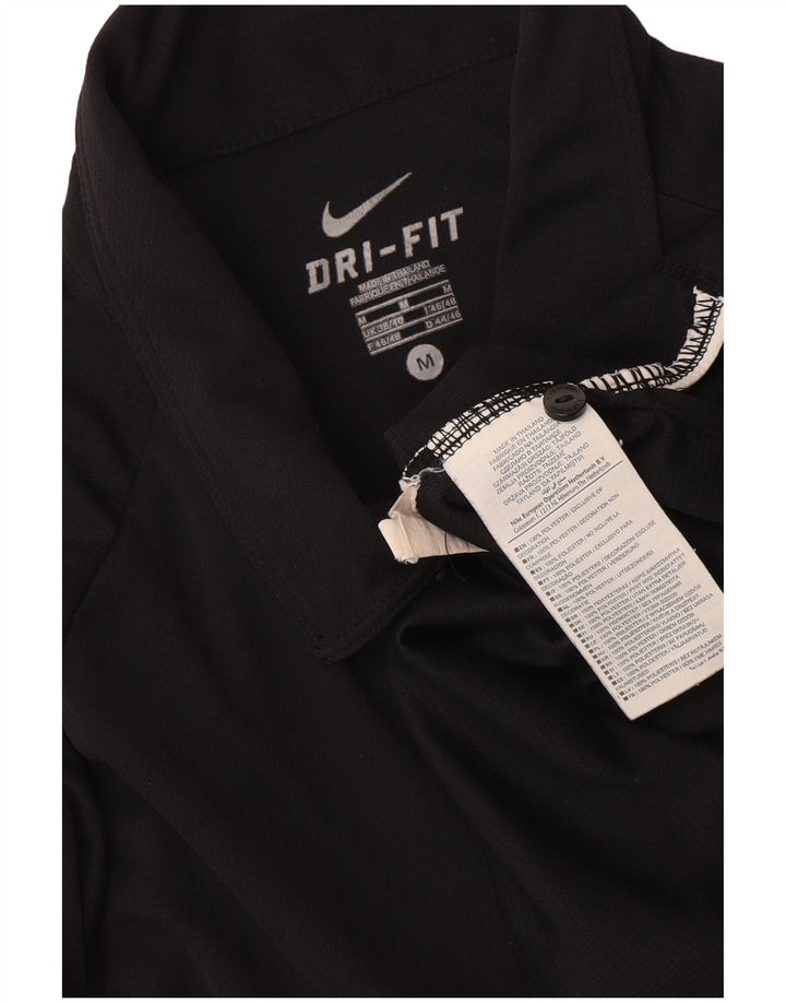 Nike Polo Dri Fit pour homme UK 38/40 Polyester color block noir moyen