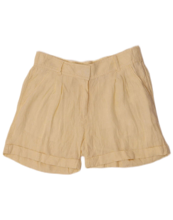 Marks & Spencer Short Chino Femme UK 12 Medium W30 Lin Jaune
