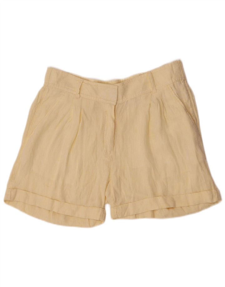 Marks & Spencer Short Chino Femme UK 12 Medium W30 Lin Jaune