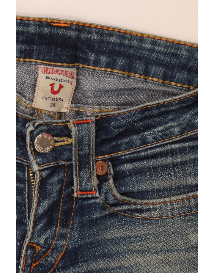 TRUE RELIGION Jean droit femme W24 L32 bleu marine coton
