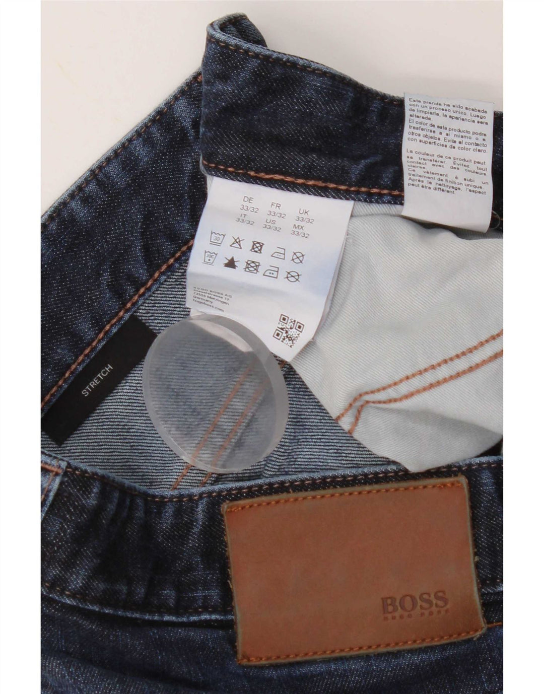 Hugo Boss Femme Jean Slim W33 L32 Bleu Coton