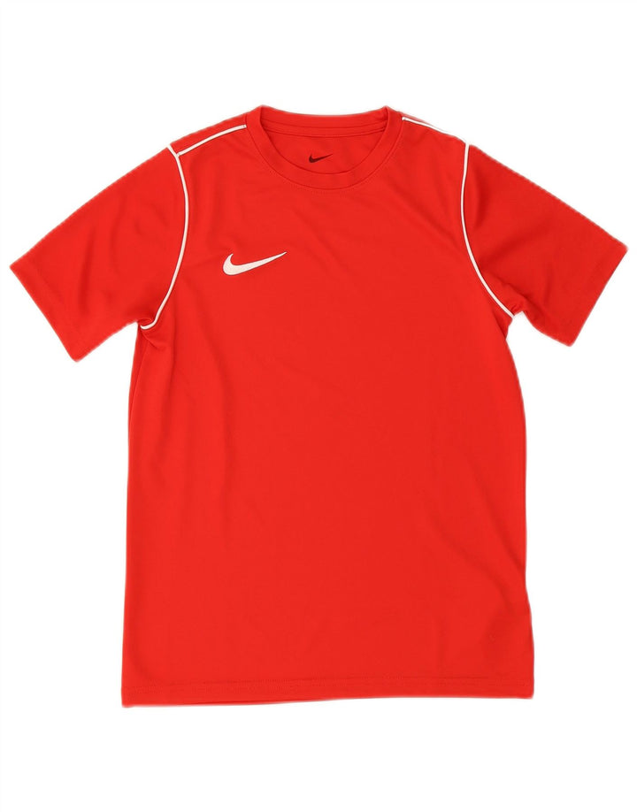Nike Garçon Dri Fit T-Shirt Top 10-11 ans Rouge Moyen Polyester