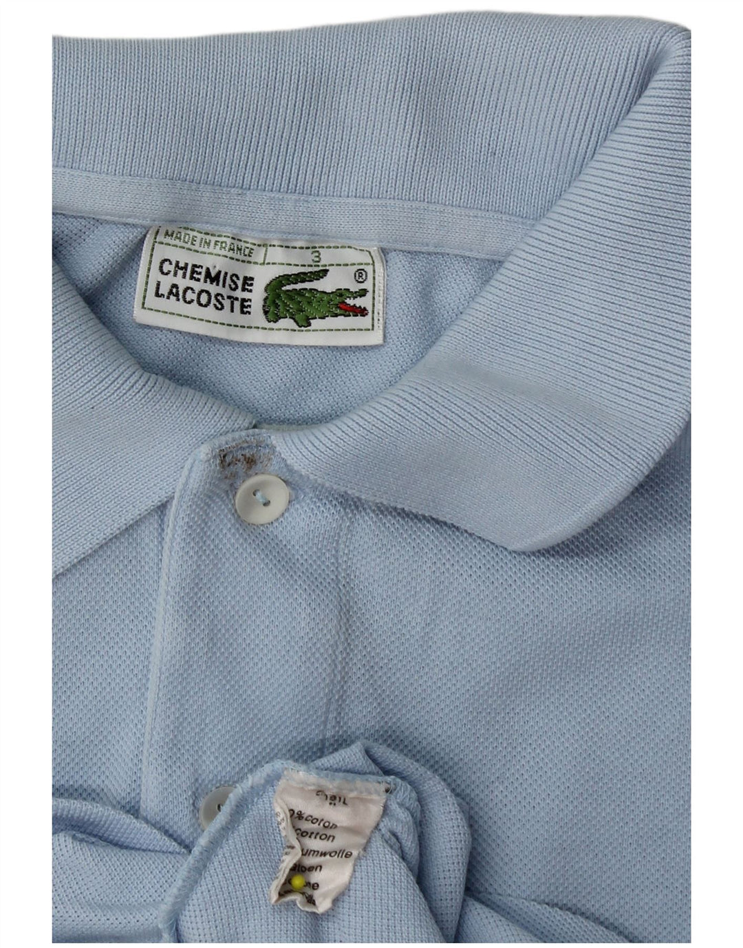 Lacoste Polo Homme Taille 3 Petit Bleu Coton
