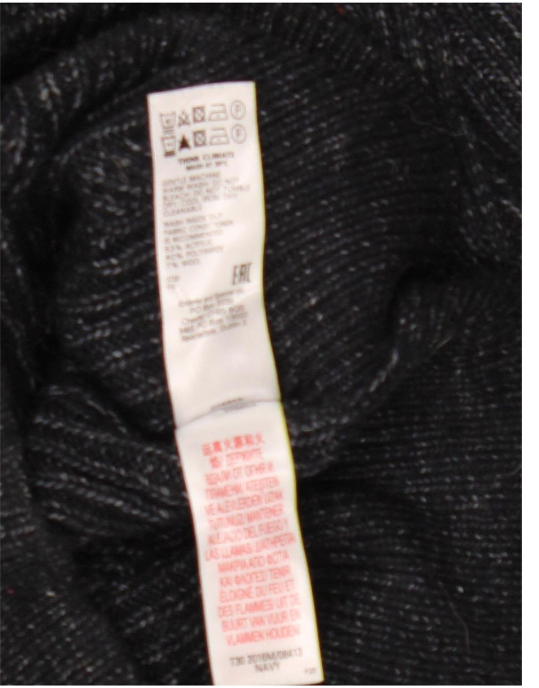 Marks & Spencer Pull Col Roulé Homme Bleu Marine Moucheté