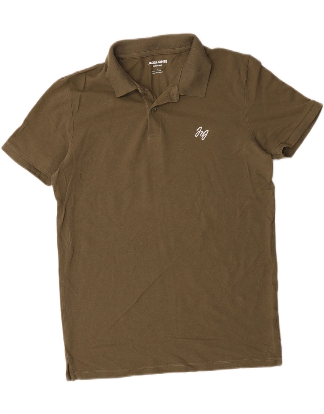 Jack & Jones Polo Homme Large Kaki Coton
