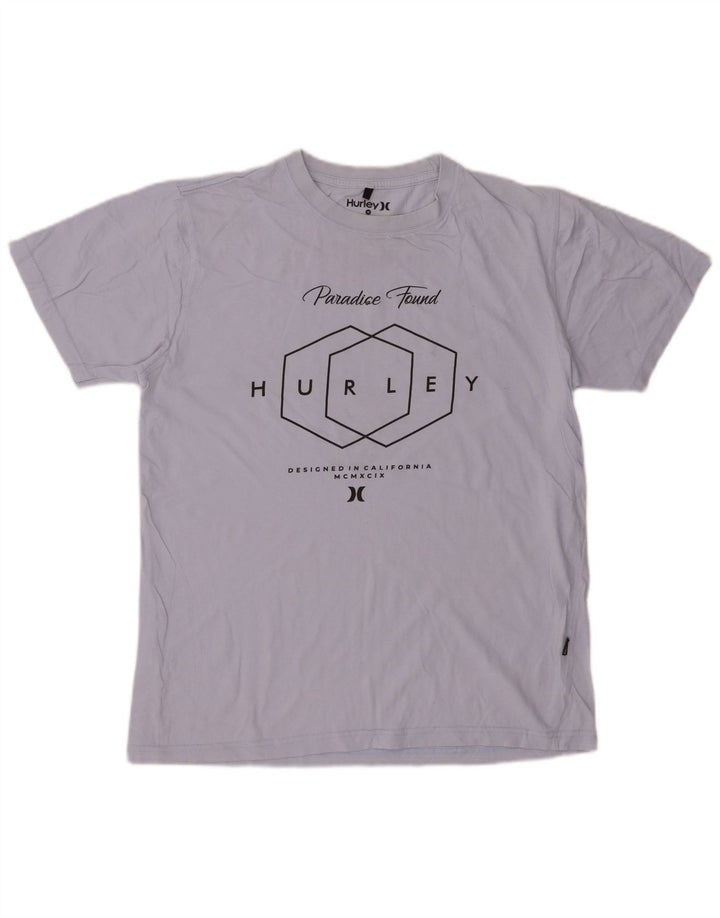 HURLEY T-Shirt Graphique Homme Bleu Moyen Coton