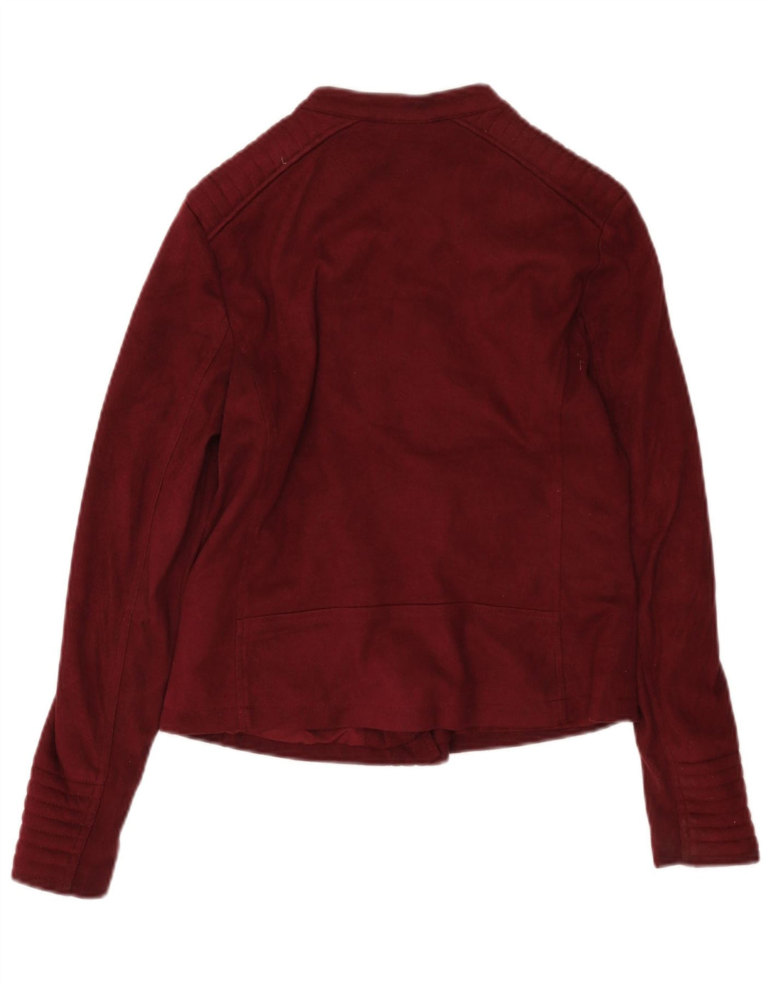 Marks & Spencer Veste de motard pour femme UK 10 Petit motard en polyester bordeaux