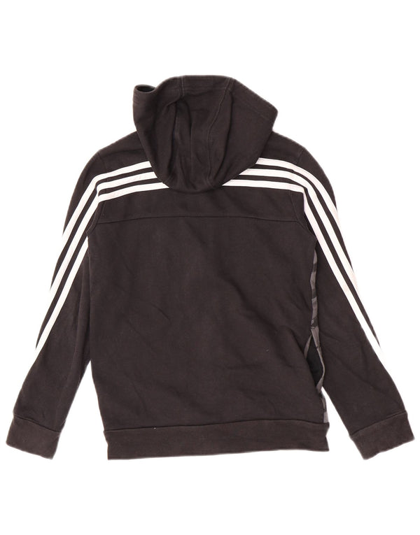 Adidas Pull à capuche zippé pour garçon 9-10 ans Noir Camouflage Coton