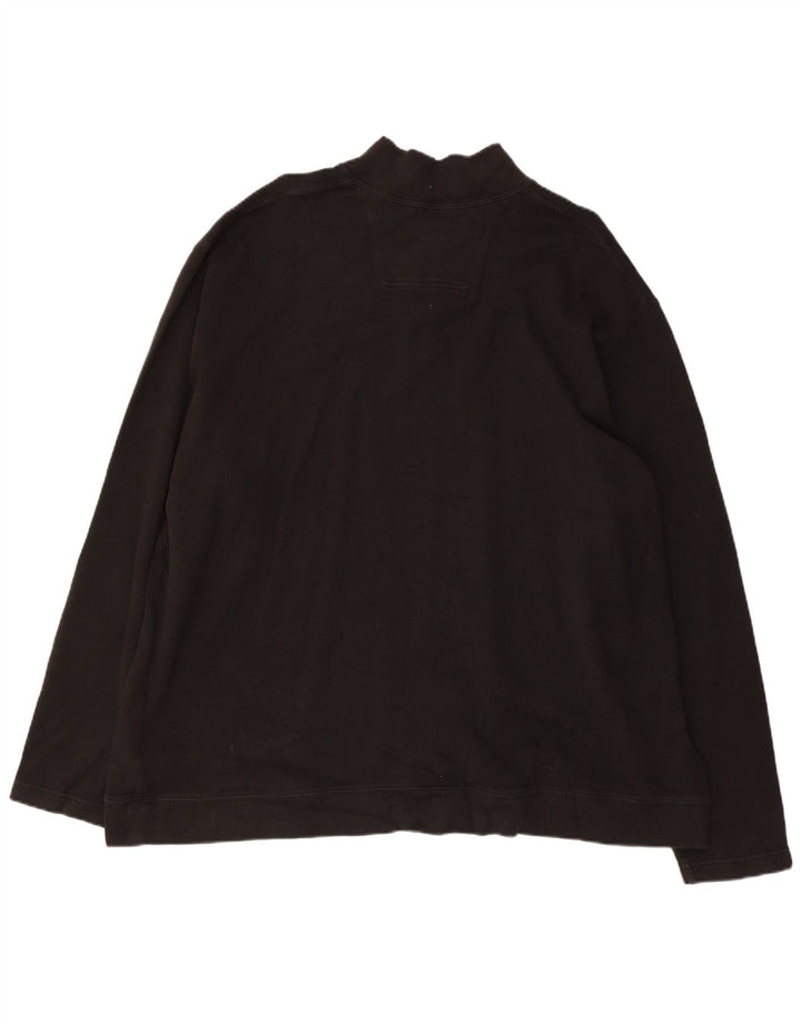 EDDIE BAUER Sweat-shirt col zippé pour homme XL en coton noir