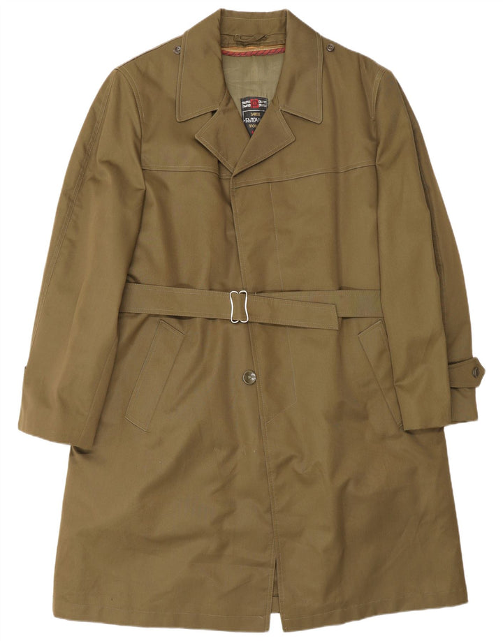 vintage Mens Trench Coat UK 40 Grand Kaki