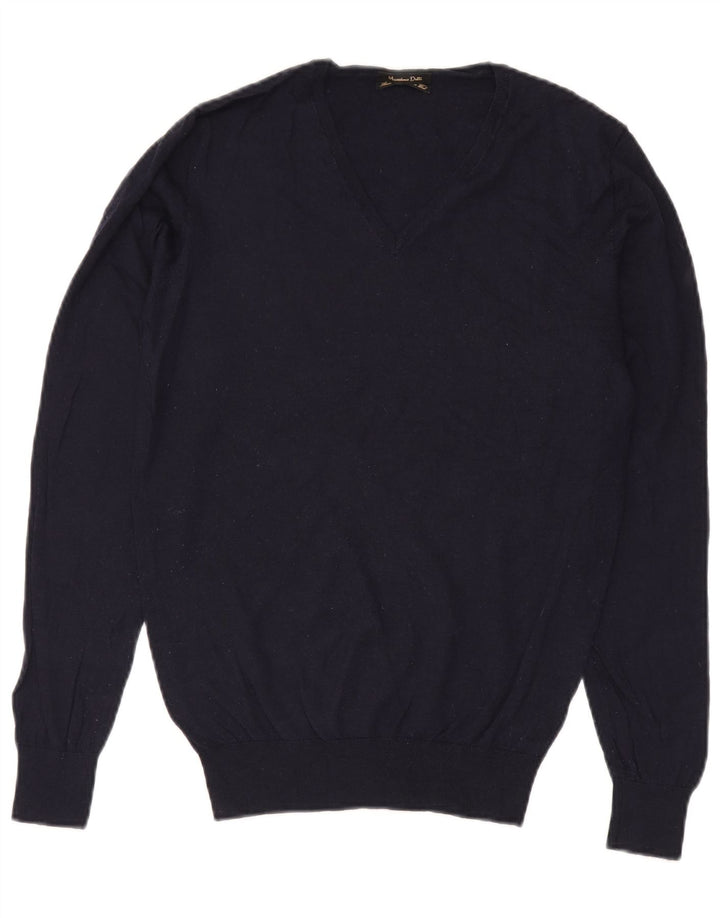 Massimo Dutti Pull col V pour homme Bleu marine Taille L