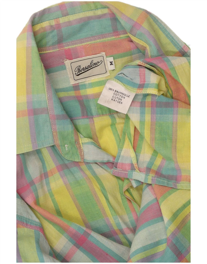 Borsalino Chemise Medium Carreaux Multicolores Coton Homme