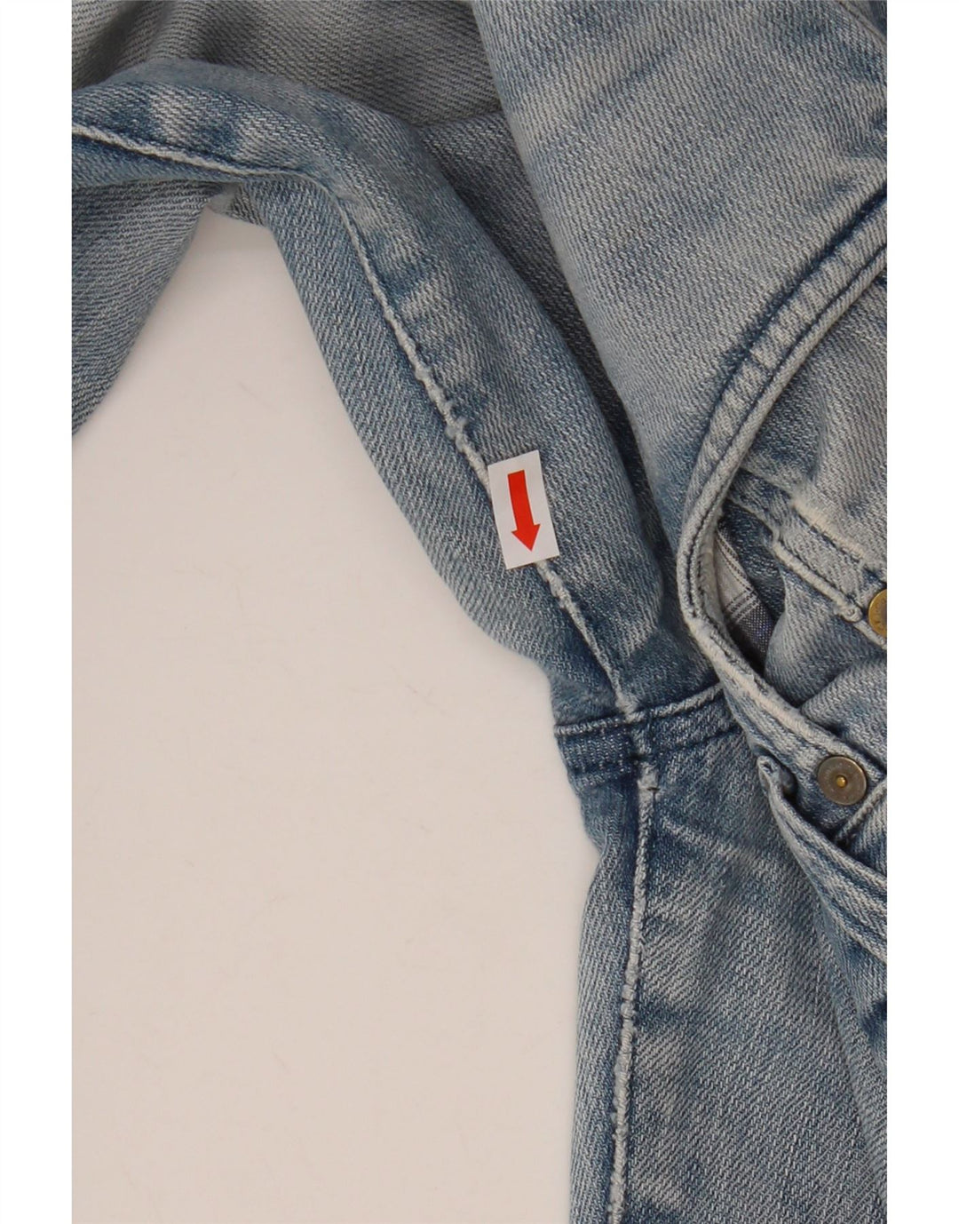 CALVIN KLEIN Jean droit Femme W28 L28 Bleu Coton