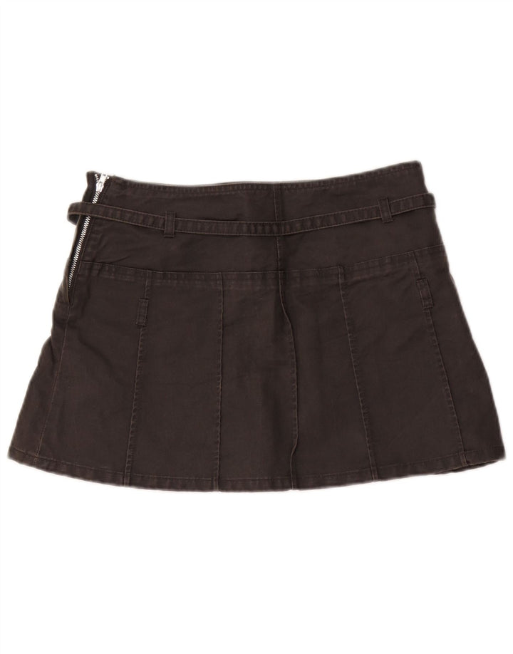 Zara Femme Mini Jupe Small W26 Noir Polyuréthane