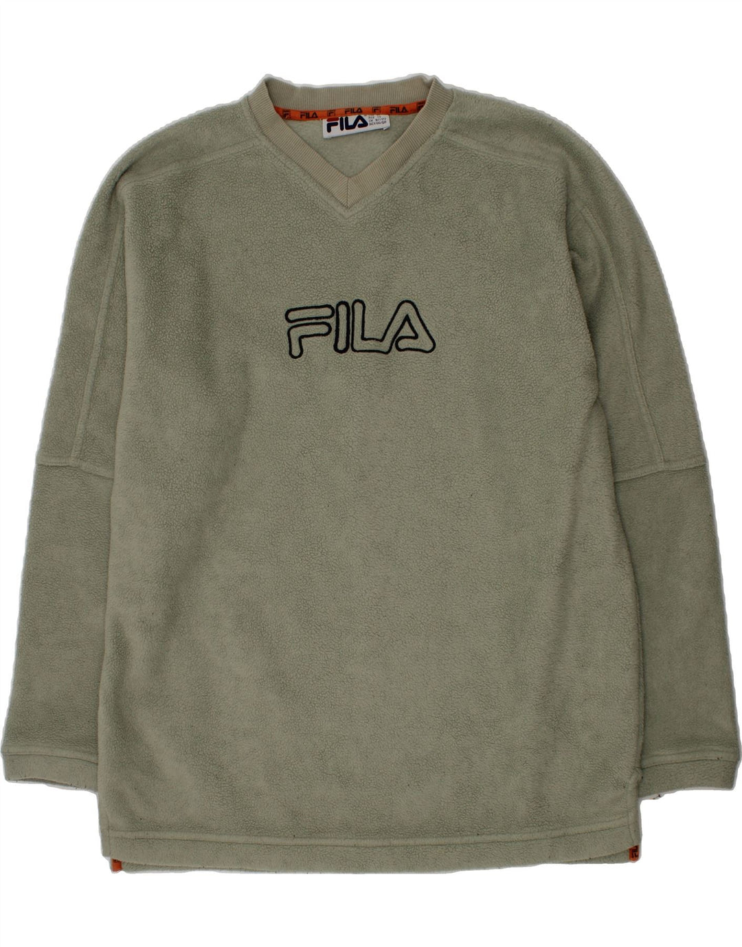 FILA Boys Graphic Fleece Jumper 12-13 Years Green Vintage Fila and Second-Hand Fila from Messina Hembry 