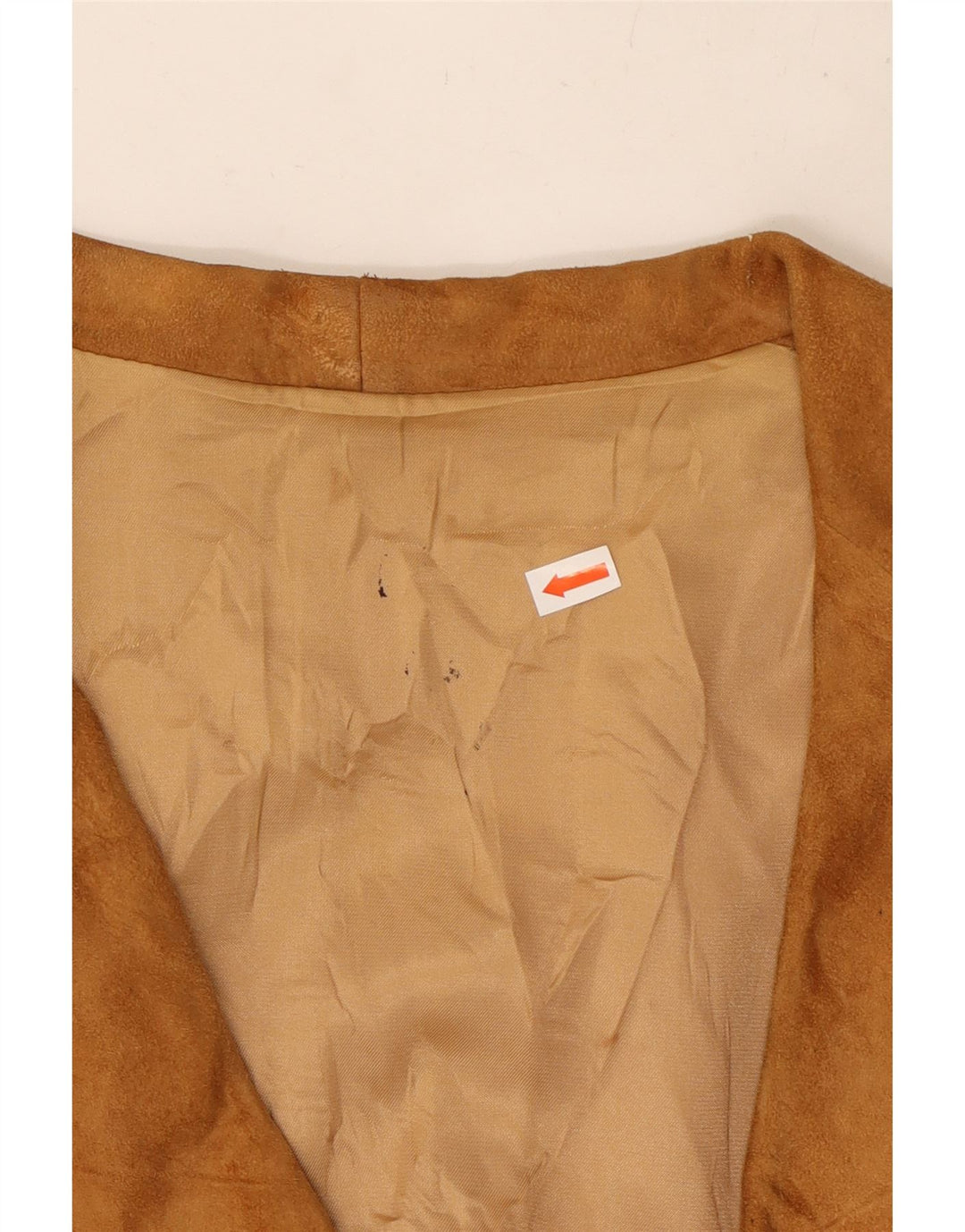 Veste en daim femme VINTAGE IT 46 grand cuir beige