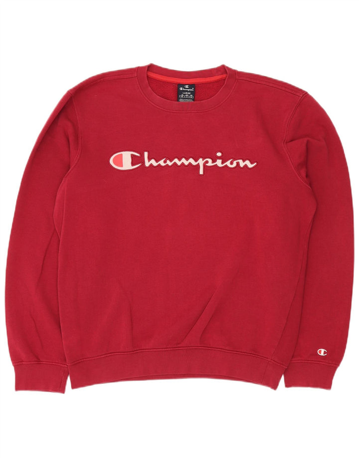 Champion Sweat-shirt graphique pour homme en coton rouge Taille L