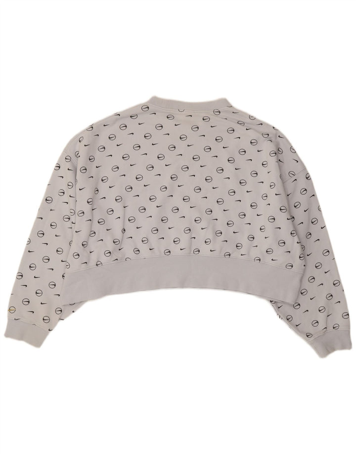 Nike Sweat-shirt court surdimensionné pour femme UK 14 Bleu moyen