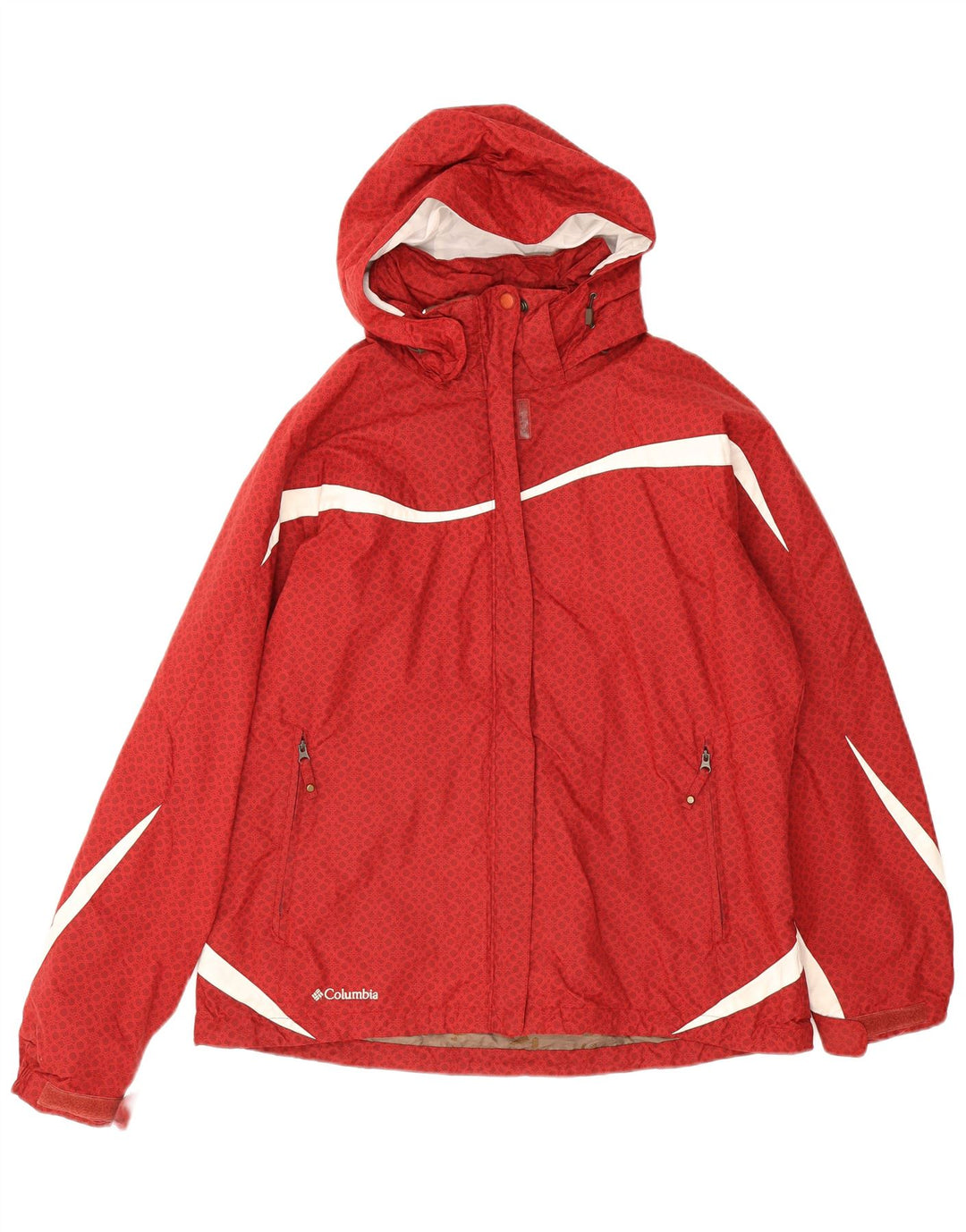 Columbia Veste coupe-vent à capuche Interchange pour femme UK 16 Large Rouge