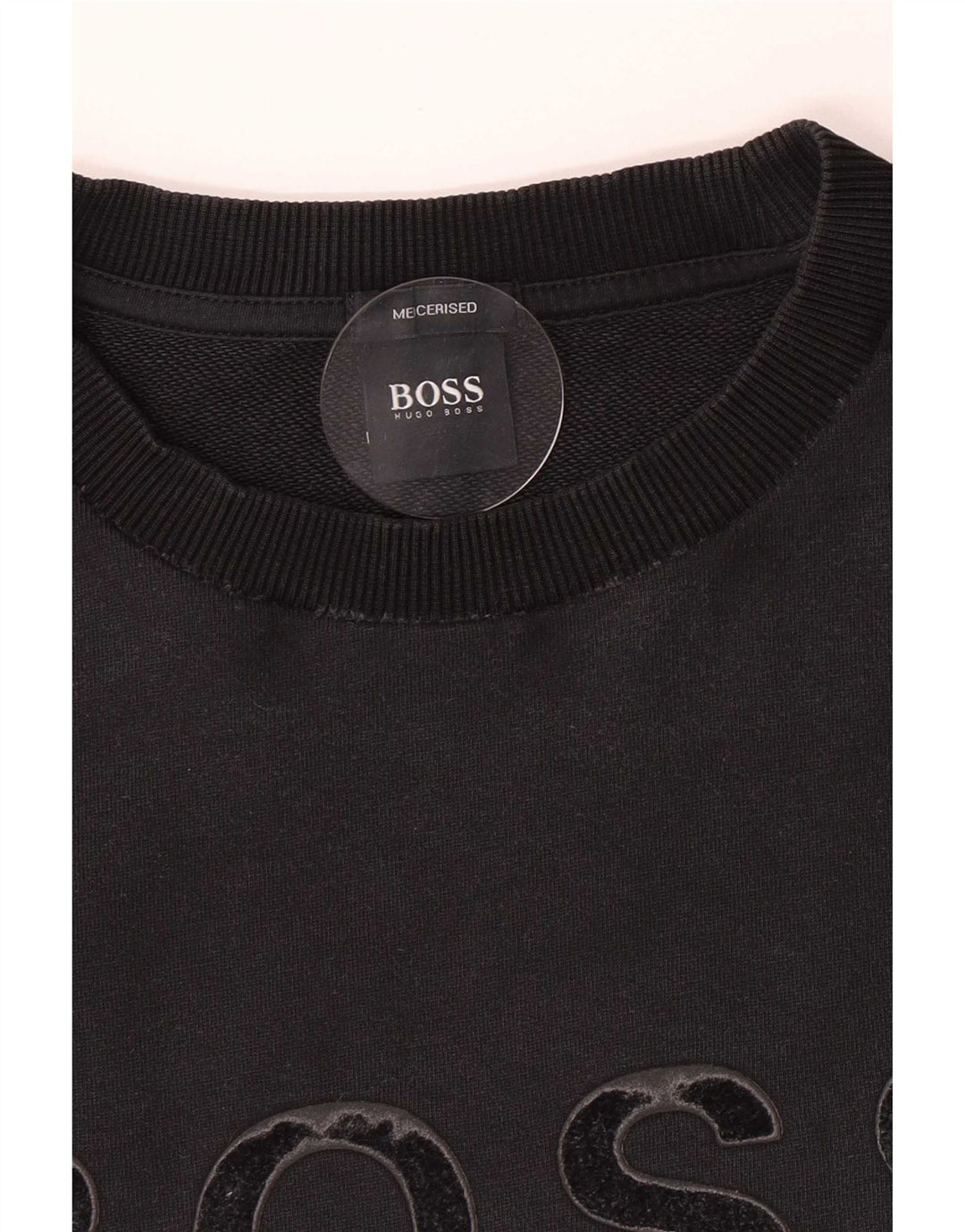 Hugo Boss Sweat-shirt graphique coupe régulière pour hommes, grand coton noir