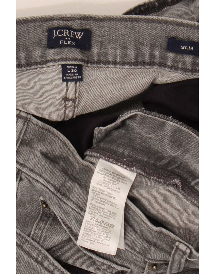 J. Crew Jean Flex Slim Femme W34 L30 Gris Coton