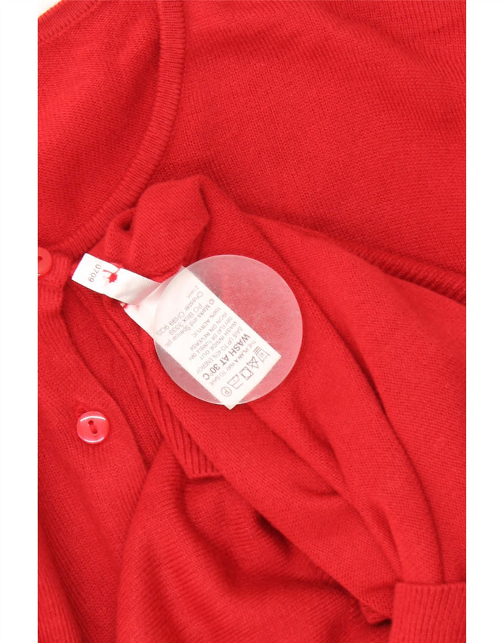 Marks & Spencer Pull Cardigan Femme UK 16 Grand Acrylique Rouge