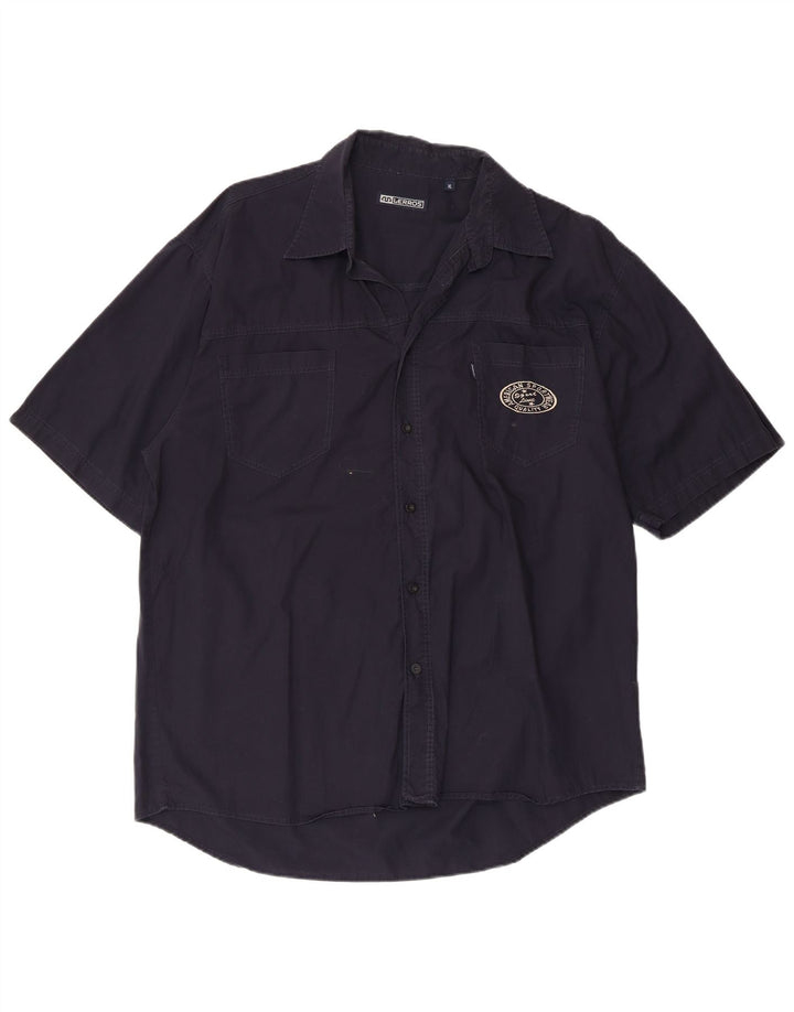 Lerros Chemise à Manches Courtes Homme XL Bleu Marine Coton