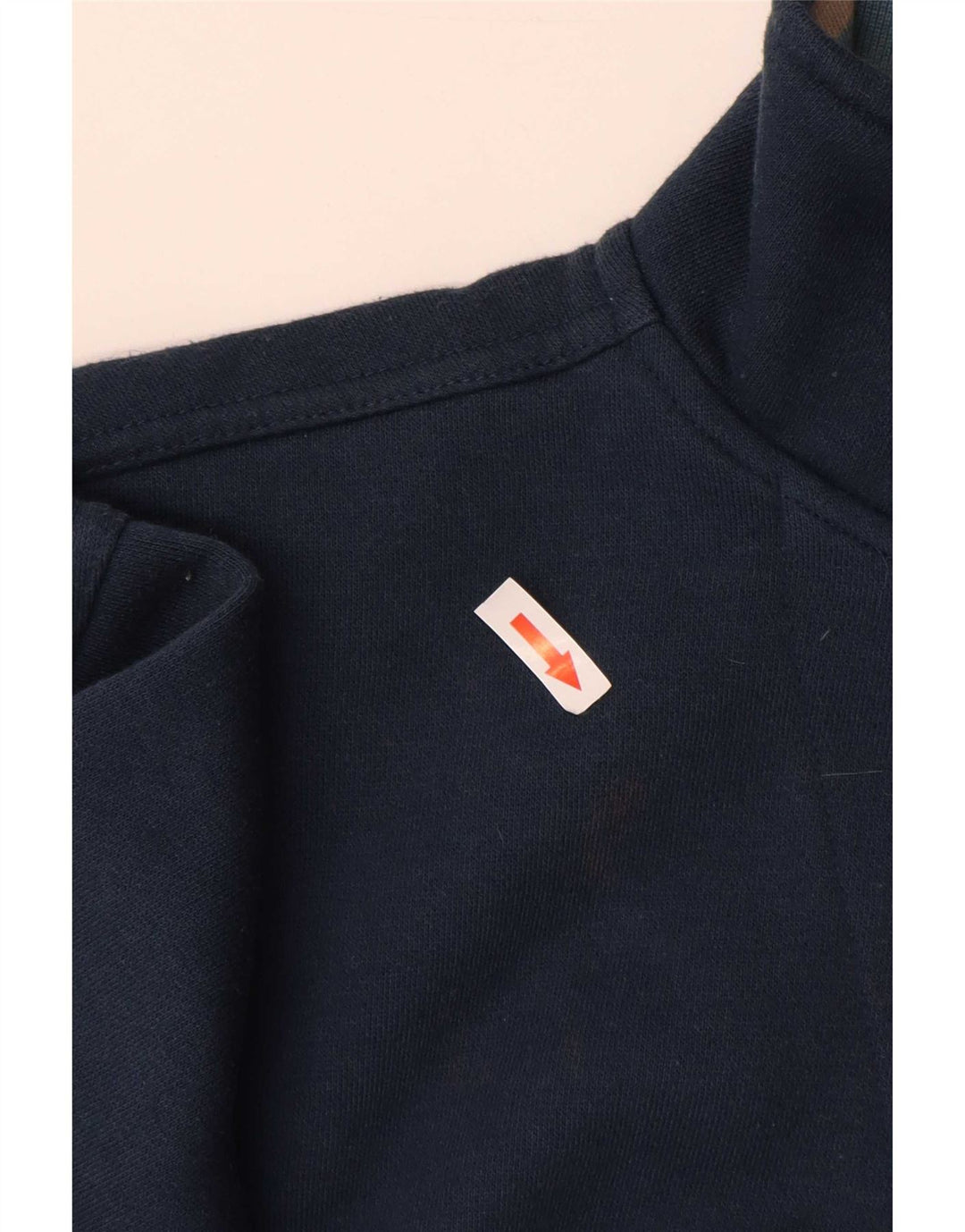 Ellesse Sweat-shirt à col zippé pour homme en coton bleu marine Taille L