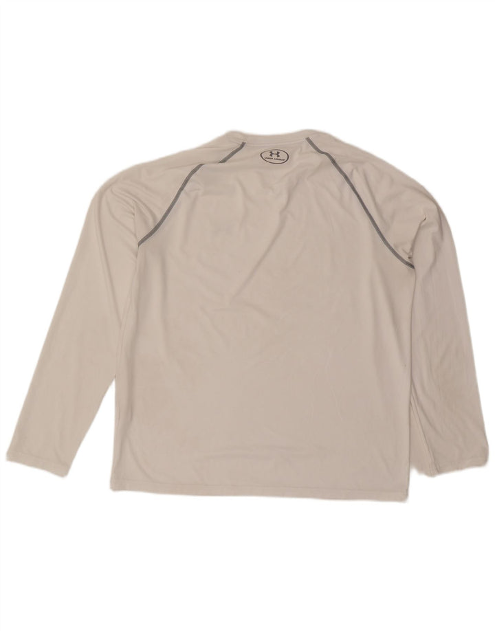 Under Armour Haut Heat Gear à manches longues pour homme en polyester blanc Taille L