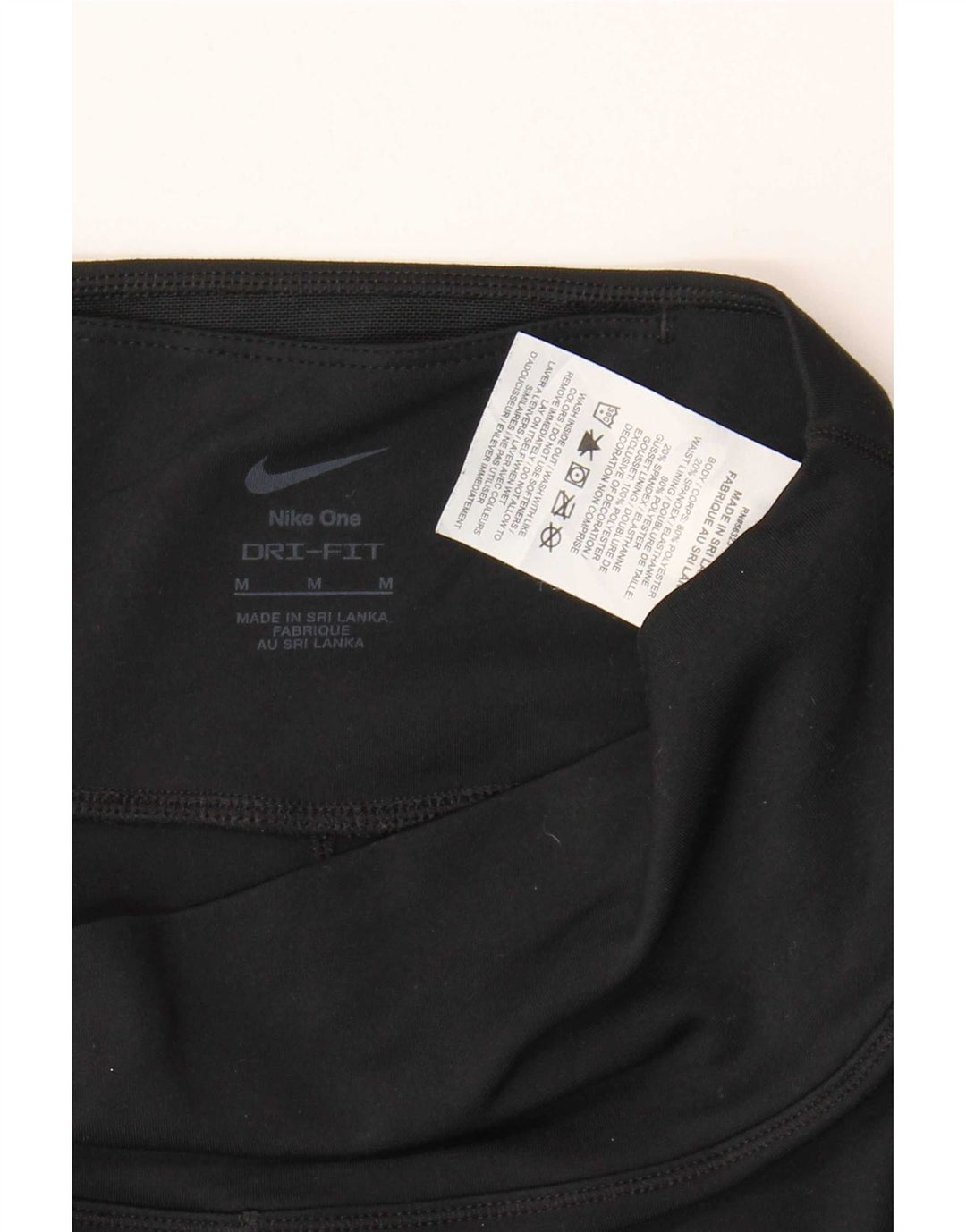 Nike Legging court Dri Fit pour femme UK 12 Noir moyen Polyester