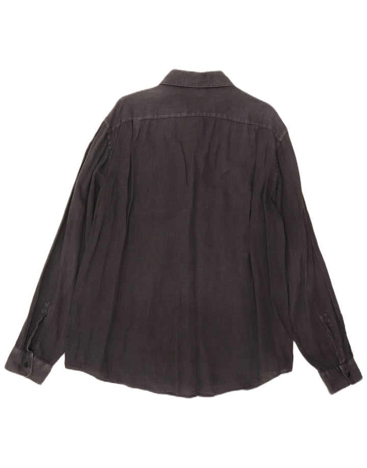 Hugo Boss Chemise XL Gris Lin Homme