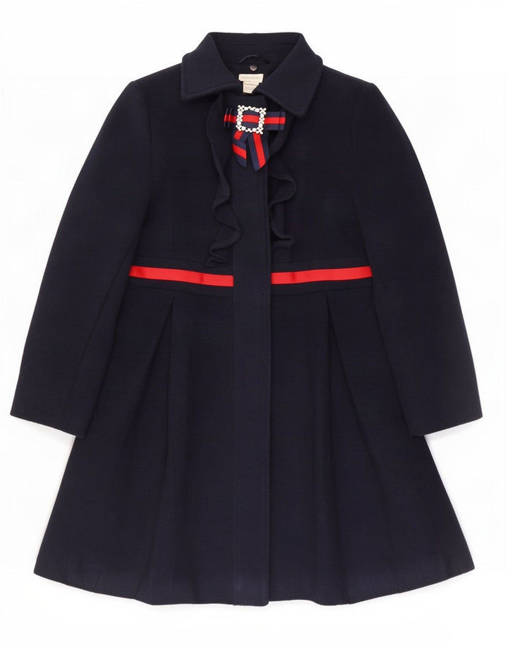 Monsoon Pardessus Fille 7-8 Ans Bleu Marine Colorblock Polyester