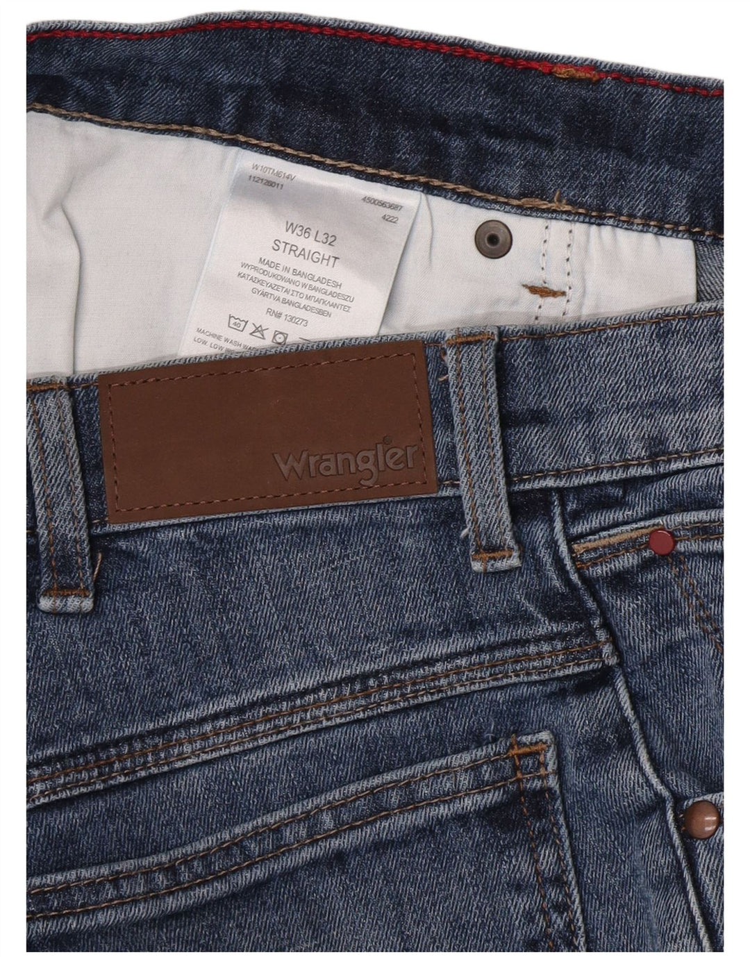 Wrangler Jean droit homme W36 L29 bleu coton