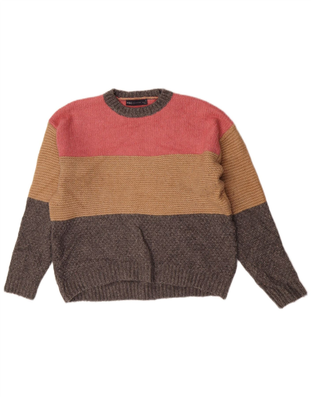 Marks & Spencer Pull ras du cou pour femme UK 12 Medium Multicolore