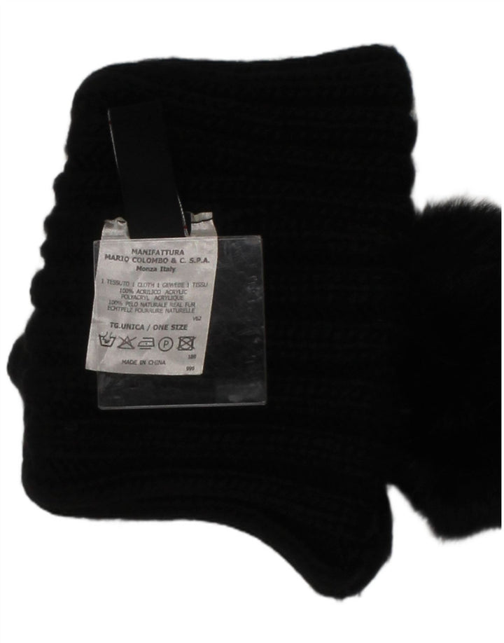 Colmar Bonnet à pompon en tricot pour femme Taille unique Noir Acrylique Hiver
