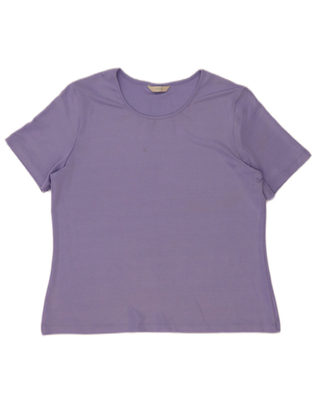 Marks & Spencer T-Shirt Femme Top UK 16 Large Violet Polyester