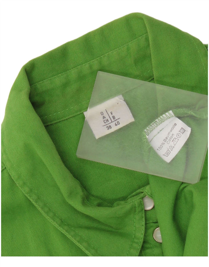 vintage Femme Chemise surdimensionnée sans manches EU 40 Coton vert moyen