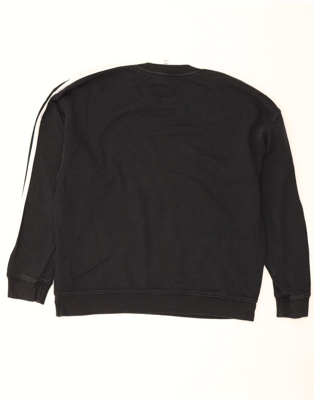 Adidas Sweat-shirt surdimensionné pour femme UK 12/14 en coton noir moyen