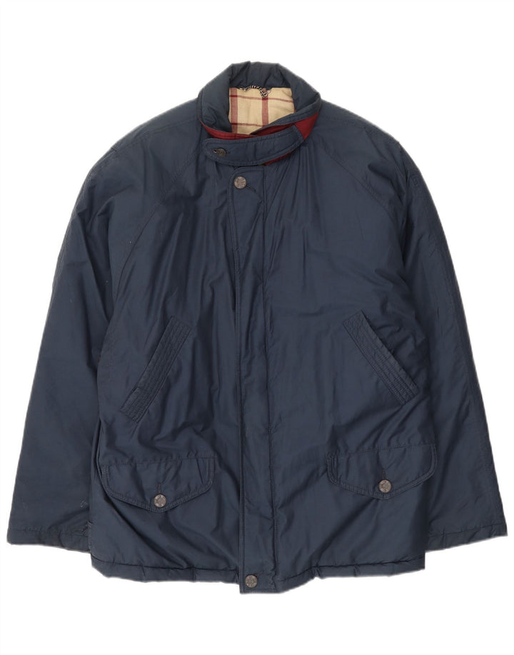 St Michael Veste coupe-vent ample pour homme UK 38 Bleu marine moyen Coton