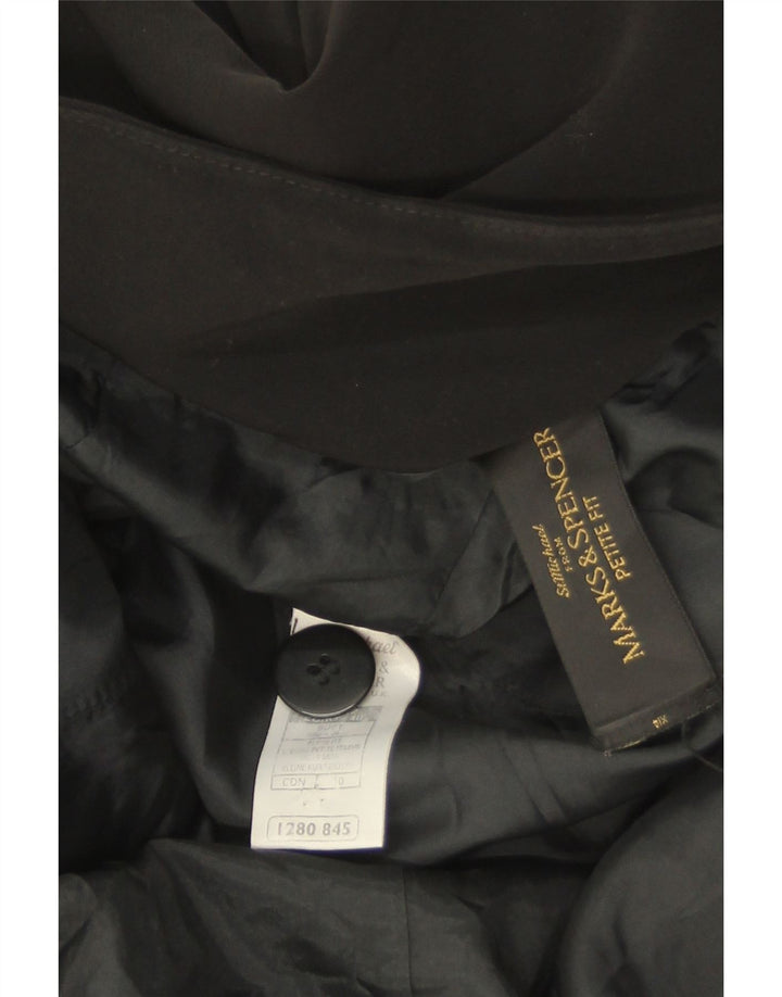 Marks & Spencer Veste blazer longue pour femme Petite Taille UK 12 Noir moyen