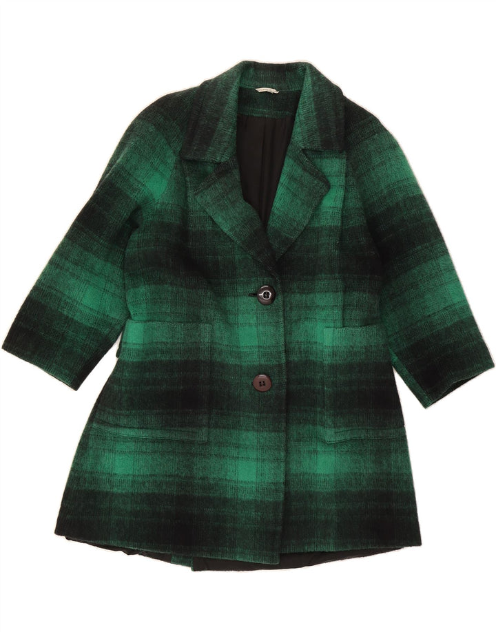 CONFEZIONI DI LUSSO Womens Oversized Overcoat IT 40 Small Green Check Vintage Confezioni Di Lusso and Second-Hand Confezioni Di Lusso from Messina Hembry 