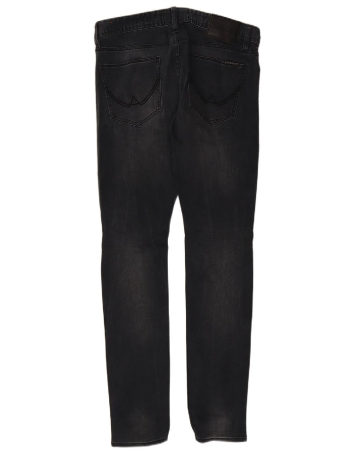SUPERDRY Jean skinny effet vieilli W32 L32 noir coton